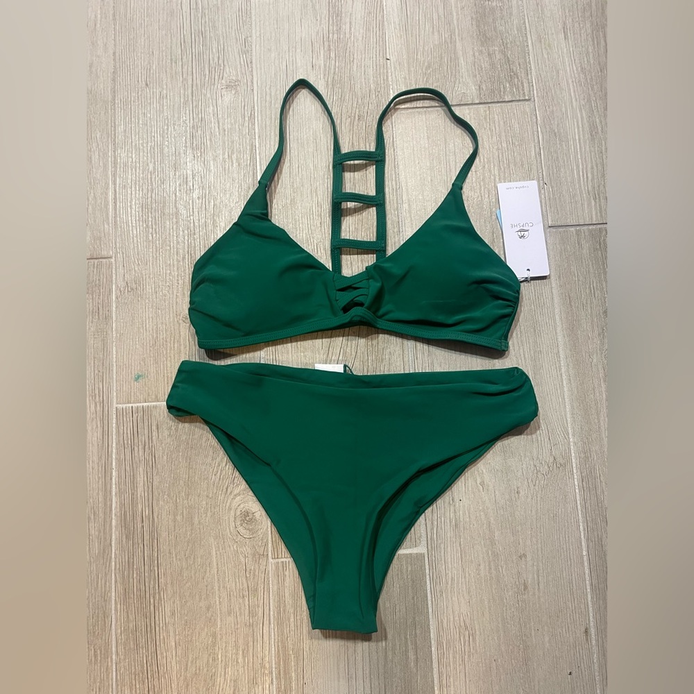 CupShe hunter green swimsuit